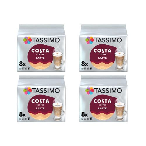 Tassimo Tassimo Costa Latte 4 Pack, 32 T-Discs