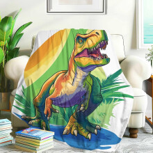 Couverture dinosaure en polaire douce 203 x 152 cm