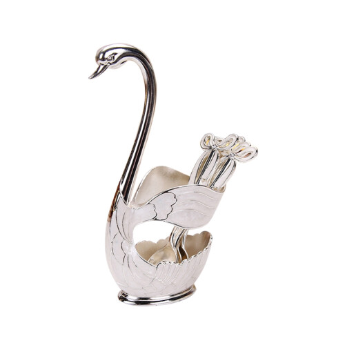 Σετ σερβιρίσματος Swan Base Gold White Metal 6 κουταλάκια 1