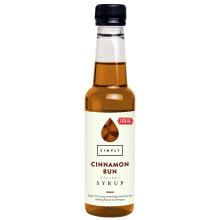 Simply Sugar Free Cinnamon Bun Syrup, Vegan & Nut Free, Flavoured Syrup for Coffee, Cocktails & Baking (250ml)