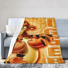 Pluche Tigger-deken voor op reis, slaapkamer en bank