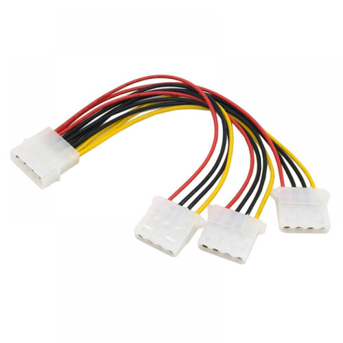 IDE to Dual SATA Power Splitter Cable 18AWG 2