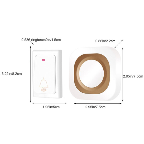 Wireless Doorbell with Flashing Light and Elderly Call 2