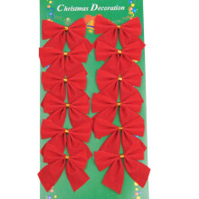 36 db-os karácsonyi masni díszek karácsonyfára, csillámos szalagok, mini masni dekorációk, kompatibilisek az ünnepi partikhoz és
