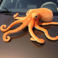 (Brown simulation octopus, 30cm(0.15kg)) Realistic Octopus Plush Toy Stuffed Animal Squid Sea Creature Marine Life Soft Doll Kids Gift