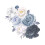 Wall Flower Sticker Peony Rose Decor Grey 1