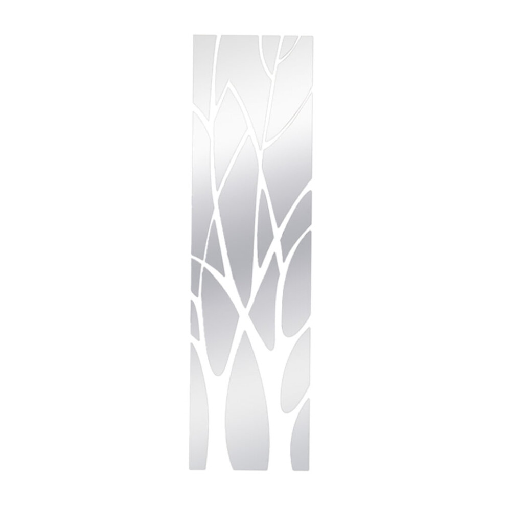Modern Mirror-Style Wall Sticker Silver Removable 1 Piece 972700133800