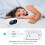 LED digital alarm clock blue outlet-powered compact 7