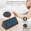 Wooden Digital Alarm Clock Blue Large Display USB Battery 7