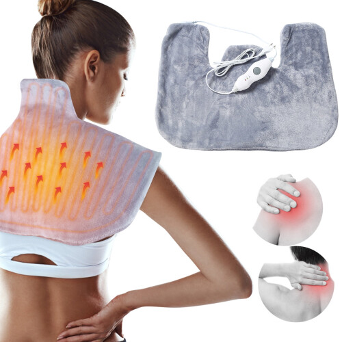 Electric heating shawl for neck and shoulders blue 2