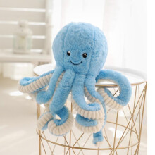 (Light brown, 22cm) Colorful Octopus Plush Toy Soft Tentacles Ocean Creature Stuffed Animal Baby Gift
