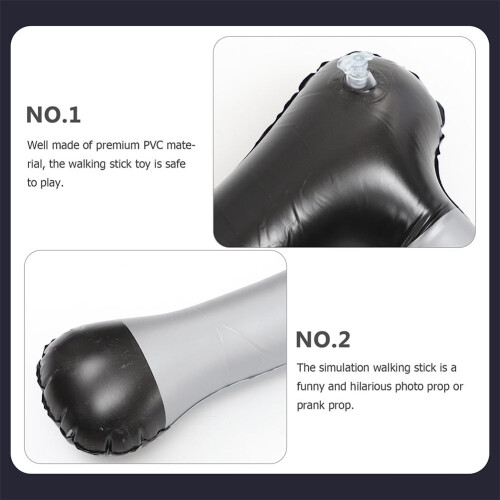 Inflatable Walking Stick Props PVC Crutches 3 Pcs 2