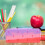 Pencil Case with Colored Pencils Purple High-Capacity 2