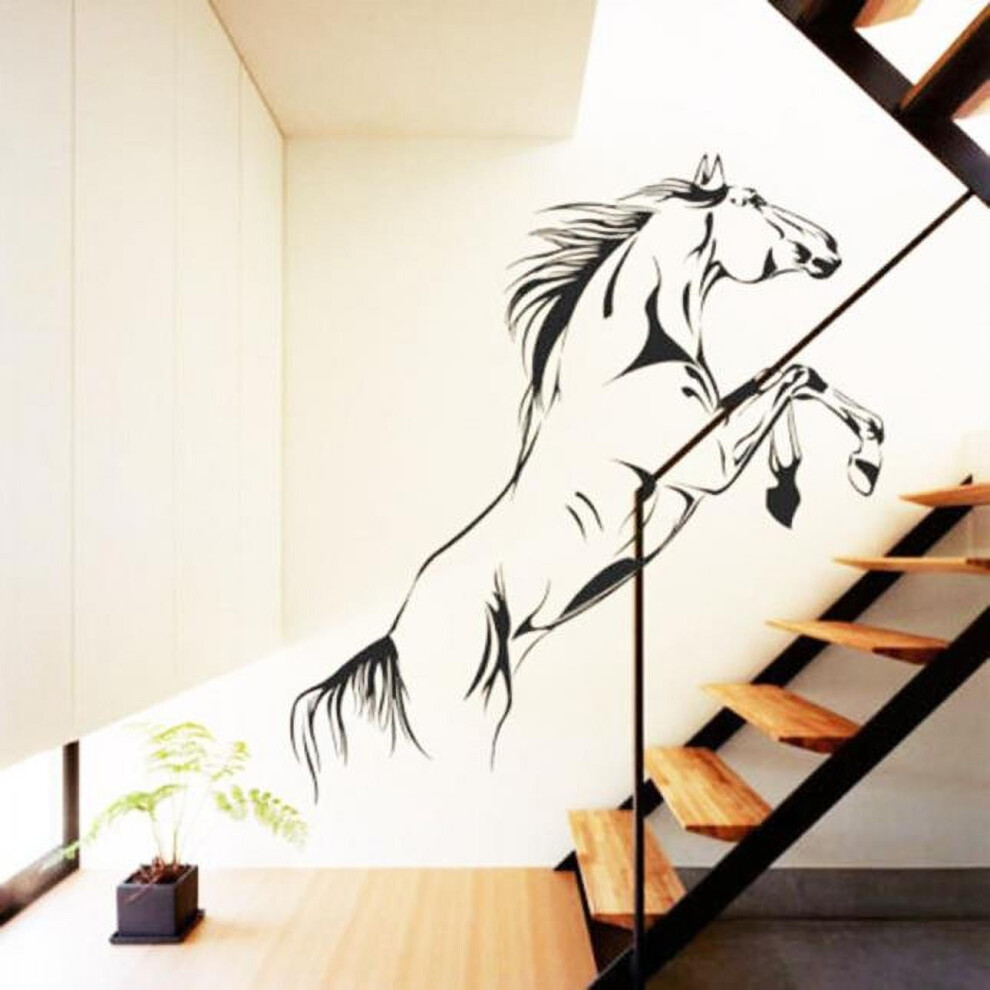 Wall Stickers Removable Vinyl Horse Mural Black 972700136375