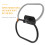 Black Square Towel Ring with Shelf and Tissue Holder 6