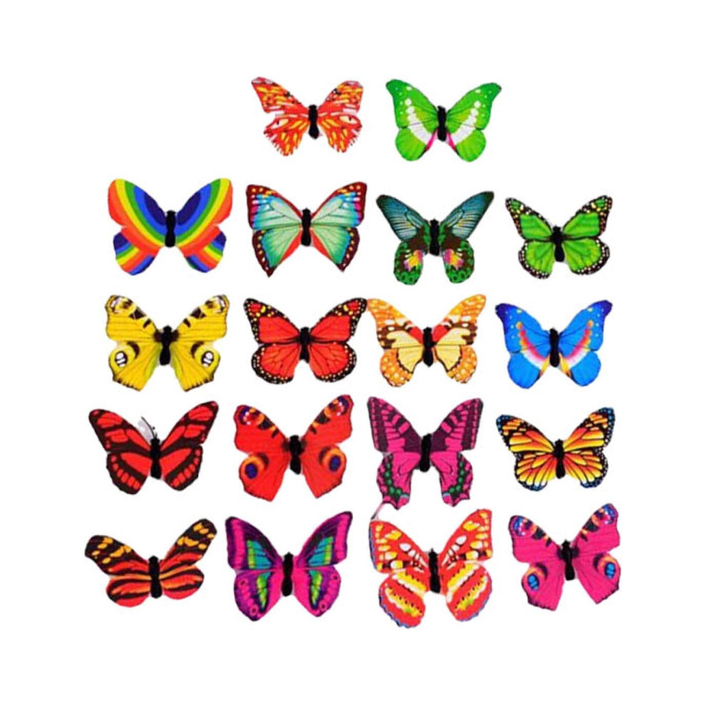 Butterfly Wall Stickers Glow-In-The-Dark Pink 12Pcs 972700136733