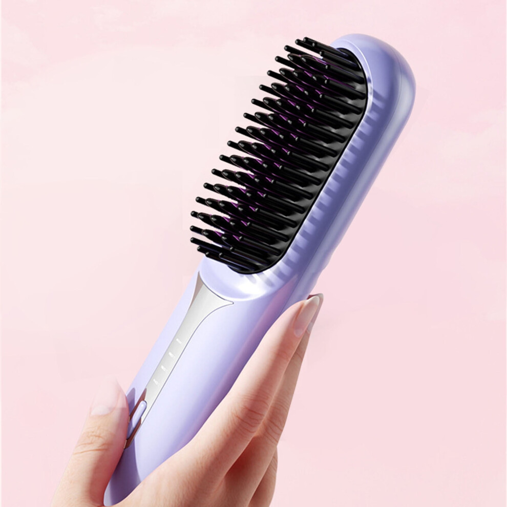 Wireless Straightening Hair Comb Portable Rechargeable