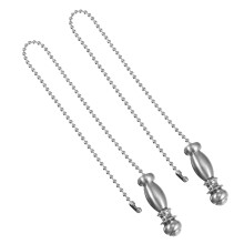 Chandelier Bead Chain Pendant Wood Fan 2 pcs