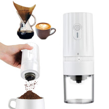 Moulin à café électrique sans fil, 6,35 x 18,8 cm, rechargeable par USB, idéal pour la cuisine domestique.