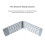 Foldable Bluetooth Keyboard for Android PC Tablet Gray 8