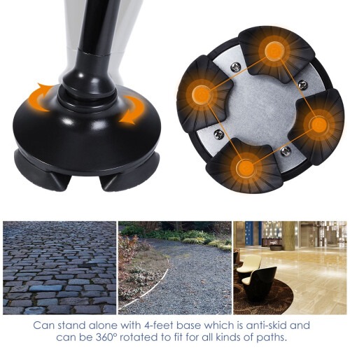 Telescopic Folding Cane with LED Light and Alarm 2