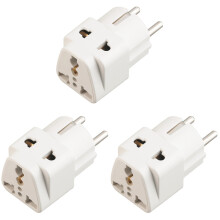 Travel Adapter EU Plug 250V 10-16A 3 pcs