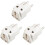 Travel Adapter EU Plug 250V 10-16A 3 pcs 1