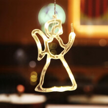 Guirlande lumineuse de fenêtre, décoration de Noël suspendue pour fenêtres intérieures et extérieures, allée, terrasse, chambre, fête,