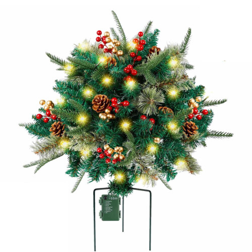 Lssam Lighted Artificial Christmas Urn Filler 1 pc 1