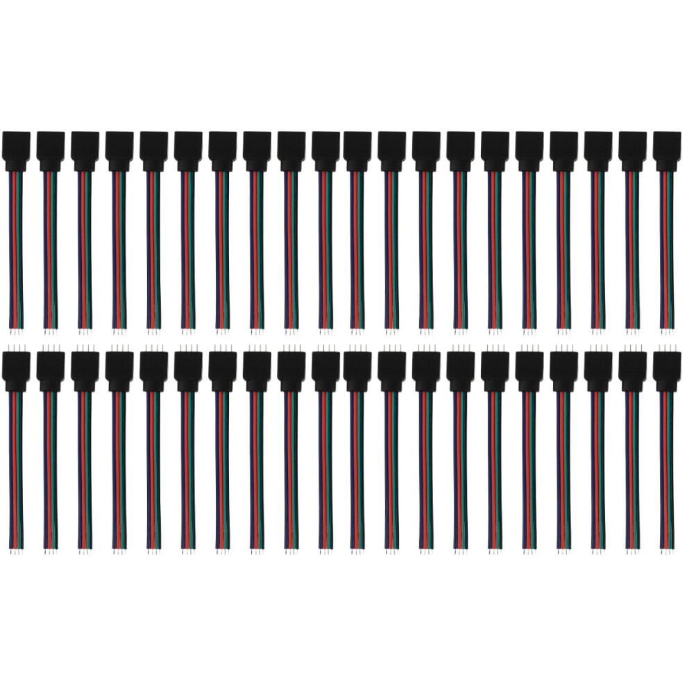 Rgb Connector Wire Cable 4-Pin Plug For Light Strip 80 Pcs 972700543944
