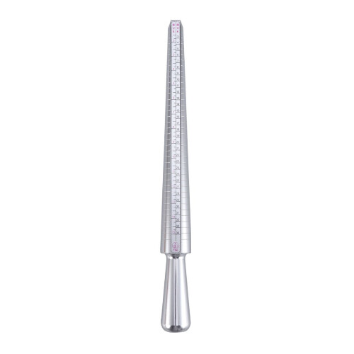 Aluminum Ring Mandrel Silver 10 Sizes