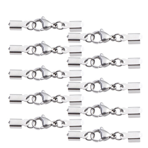 Sterling Silver Pendant Clasp Necklace Extender 80 pcs