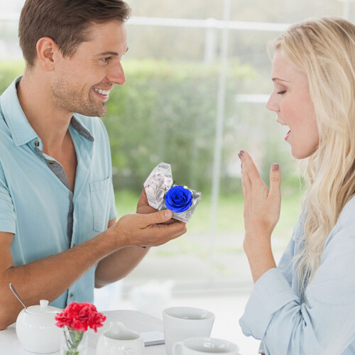 Akrylrosringask Heminredning Evig Blomma 2