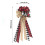 Christmas tree topper bow red black white buffalo plaid 2