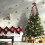 Christmas tree topper bow red black white buffalo plaid 4