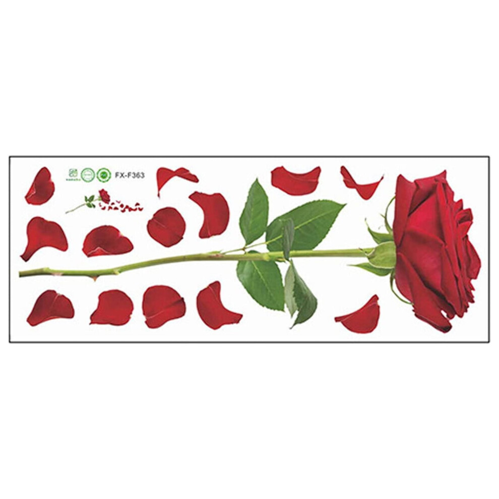 Romantic Roses Wall Stickers For Bathroom Living Room 908436288521
