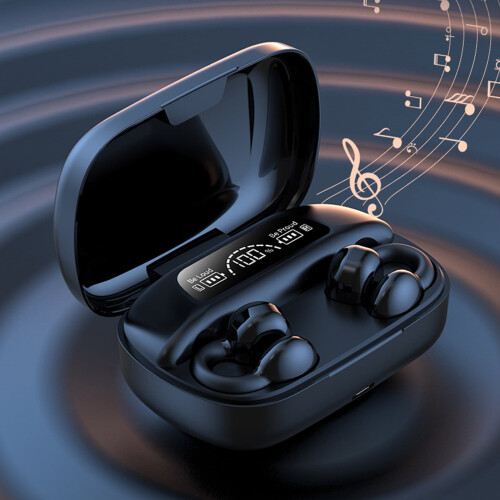 Wireless Bluetooth Earbuds with Digital Display, Sporty 1