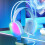 MERILER wired gaming headset with USB, RGB light, 5