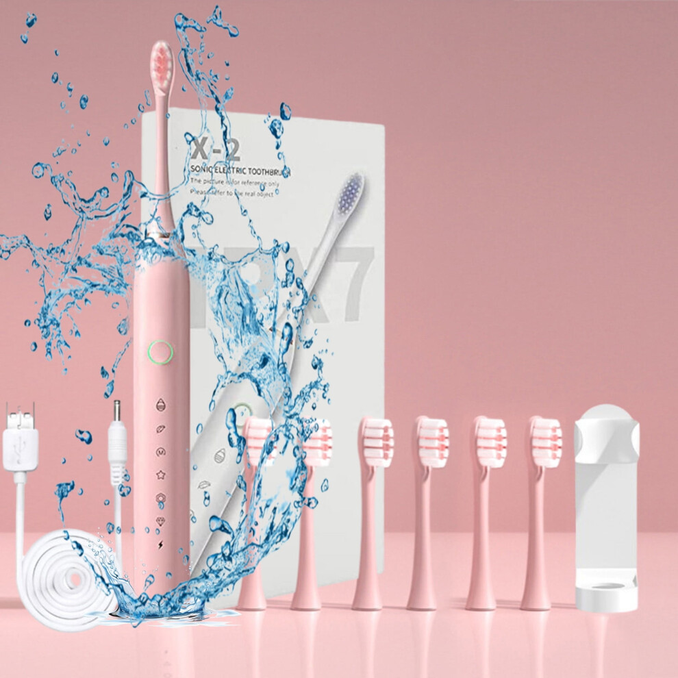 VALSEEL Electric Toothbrush with 6 Brush Heads and 6 Speeds