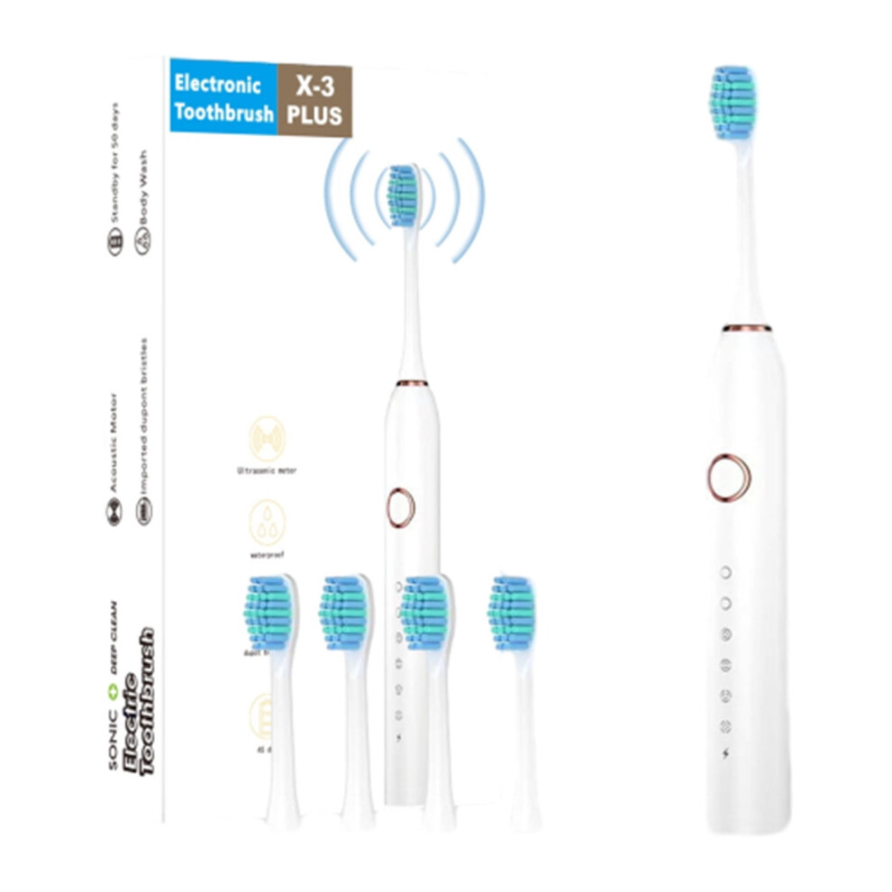 VALSEEL Electric Toothbrush with 4 Brush Heads, 30000 VPM,