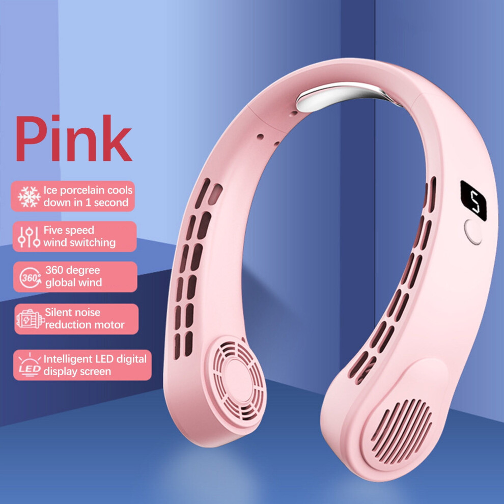 Hanging Neck Fan Portable Usb Charging Small Fan 908436300414