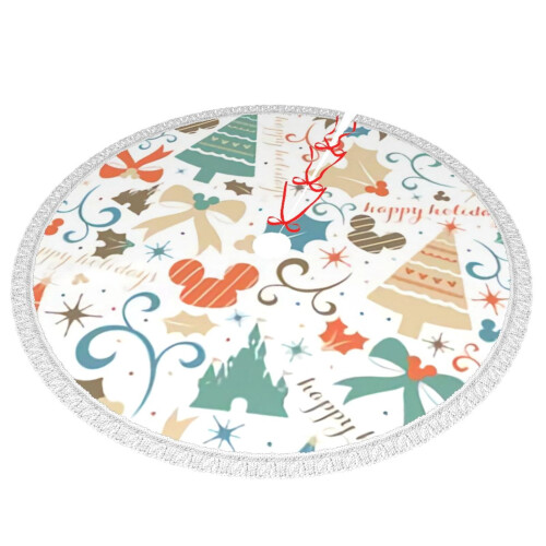 Christmas Tree Skirt 48 Inch Rustic Holiday Decor 1