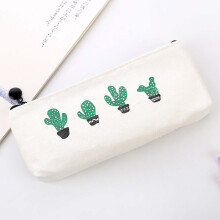 VALSEEL Organisatie en Opberg Cactus Etui Schrijfwaren Opbergdoos Schoolbenodigdheden Canvas Tas Etui Pennenportemonnee