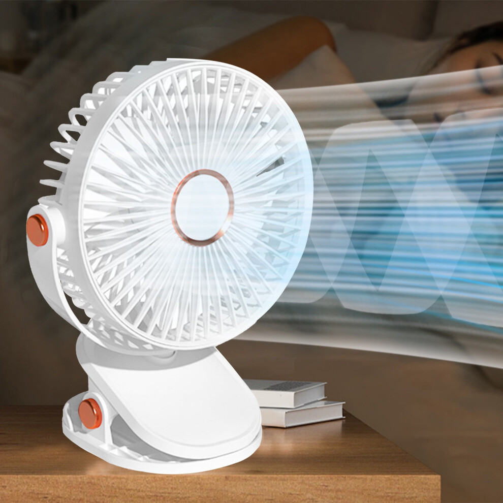 Quinlirra Usb Mini Rechargeable Clip-On Fan 908436303934