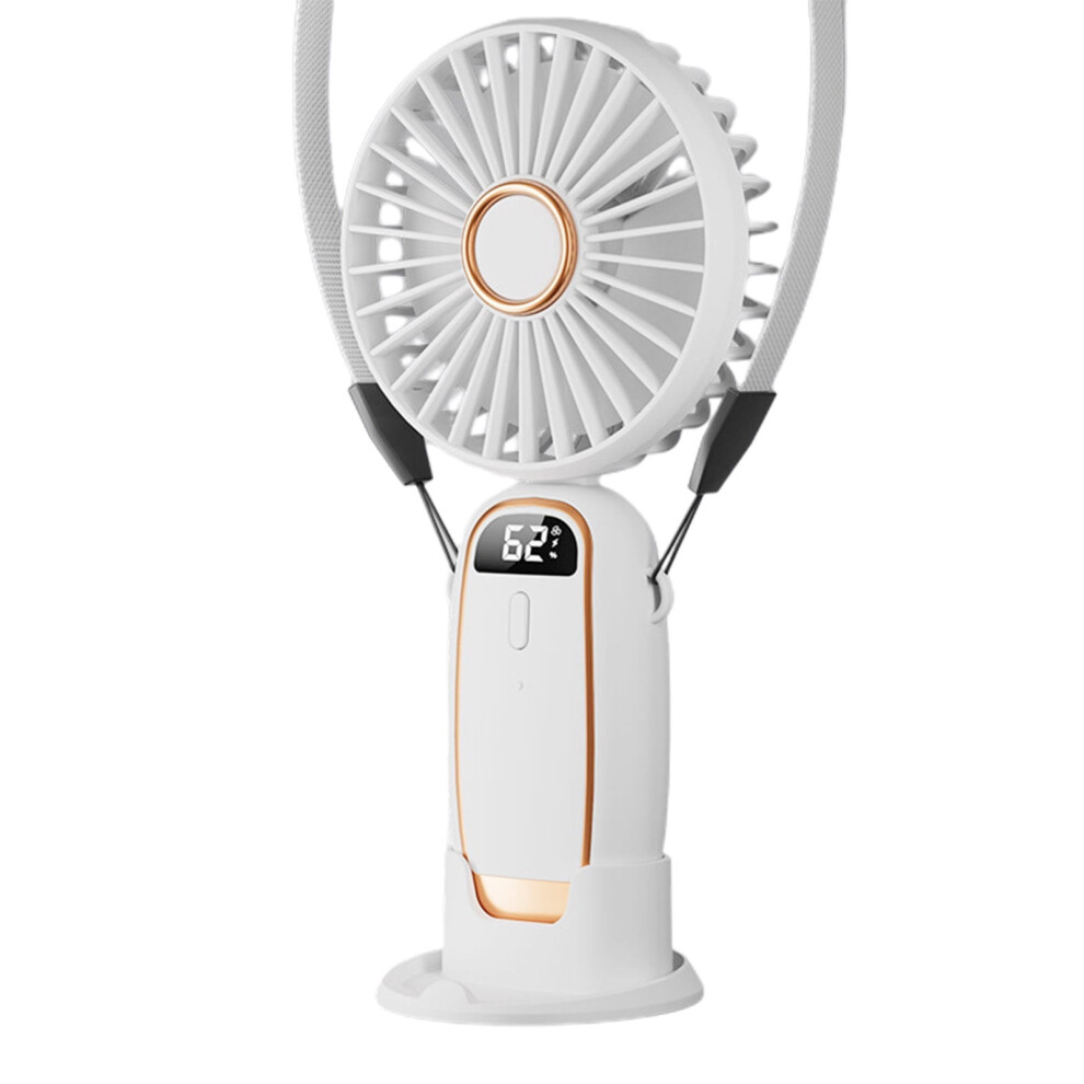 Quinlirra Mini Usb Fan With Digital Display And Neck Strap 908436304207