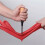 Reusable rubber dishwashing gloves latex-free red medium 3