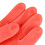 Reusable rubber dishwashing gloves latex-free red medium 5