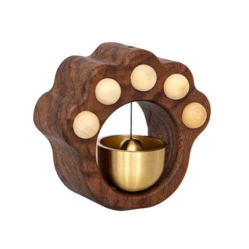 Brass Solid Wood Doorbell 2.8x3 Inch Magnetic