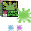 (Purple virus) NeeDoh Gooey Mashup Stress Reliever TPR Squishy Toy Decompression Training 3-Pack 1