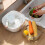 Kitchen Drain Basket Double-Layer Fine Mesh White 5